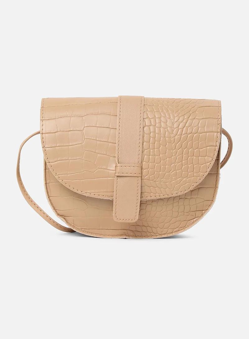 Haute Sauce Croco Beige Cross Body Bag