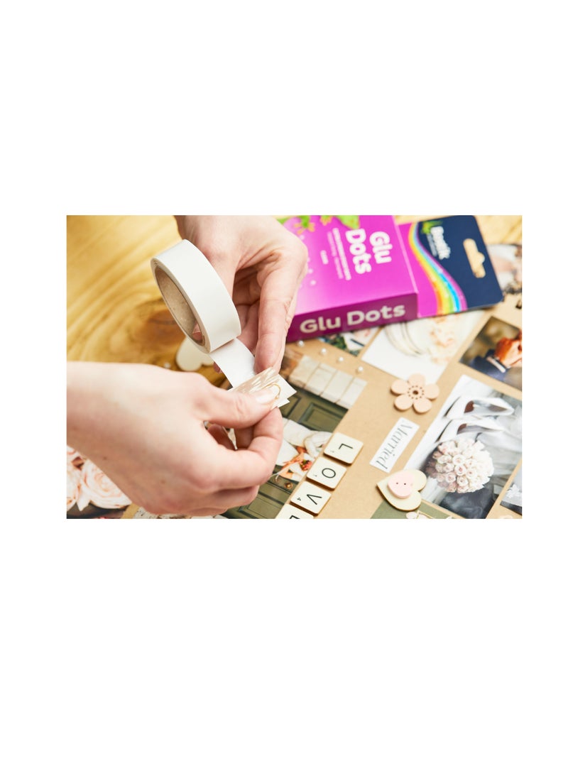 Bostik - Glu Dots on a Roll - Extra Strong, Double-Sided Glue Dots, For Instant Fixing & Crafts, Easy to Use, No Mess, x200 Glu Dots - Image 1