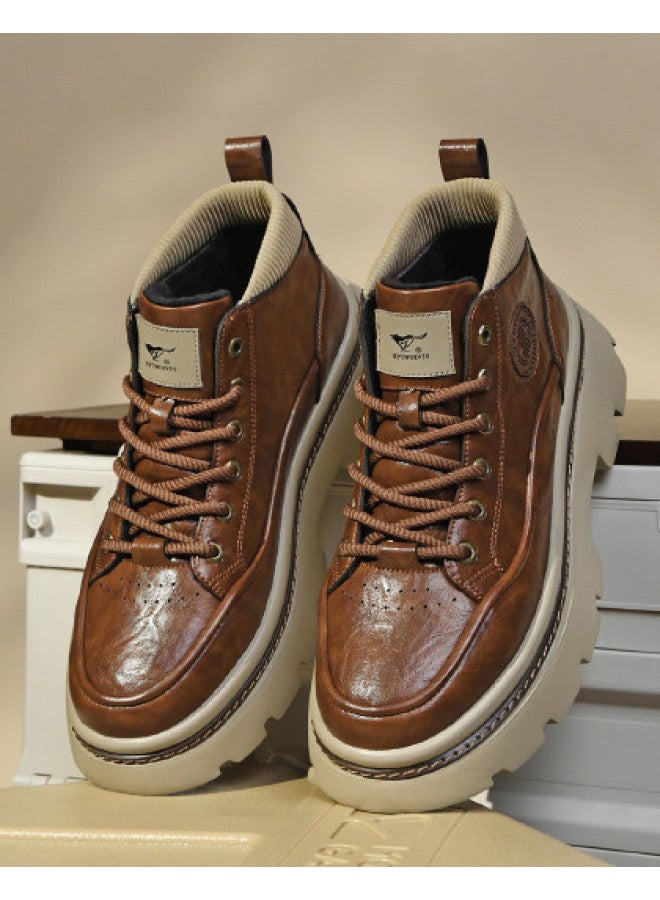 Septwolves Fleece-lined Warm】25-year Work Boots For Men, Versatile, Comfortable, Cold-resistant, Outdoor Stylish Retro Martin Boots - Image 1