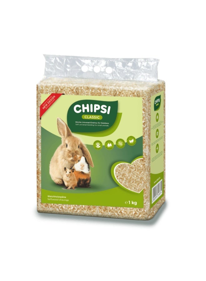 جي ار اس مفروشات JRS Chipsi Classic Woodchips غير المعطرة، 1 كجم (15 لتر) – مفروشات طبيعية ماصة للحيوانات الصغيرة - Image 1