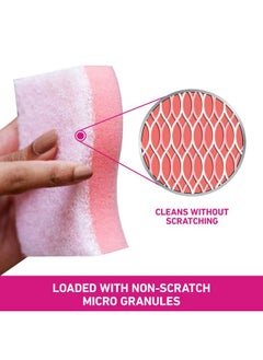 3M Scotch-Brite Plastic Utensil Non Scratch Scrub Sponge-Pack Of 6  - Image 2