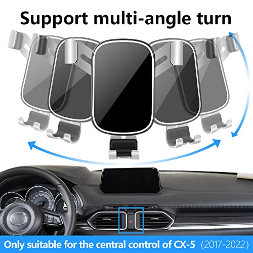 musttrue LUNQIN Car Phone Holder for Mazda CX-5 CX5 2017 2018 2019 2020 2021 2022 2023 2024 2025 CX 5 SUV Auto Interior Accessories Best Cell Phones Mount Cellphone Mobile Cradle Charging Navigation Bracket - Image 5