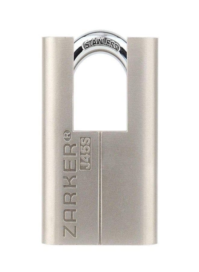 Zarker J45S keyed Padlock, Heavy Duty Stainless Steel Shackle Lock, 3 Keys, Waterproof and Rustproof Storage, Warehouses, Garage, Outdoors, 1-Pack - Image 3