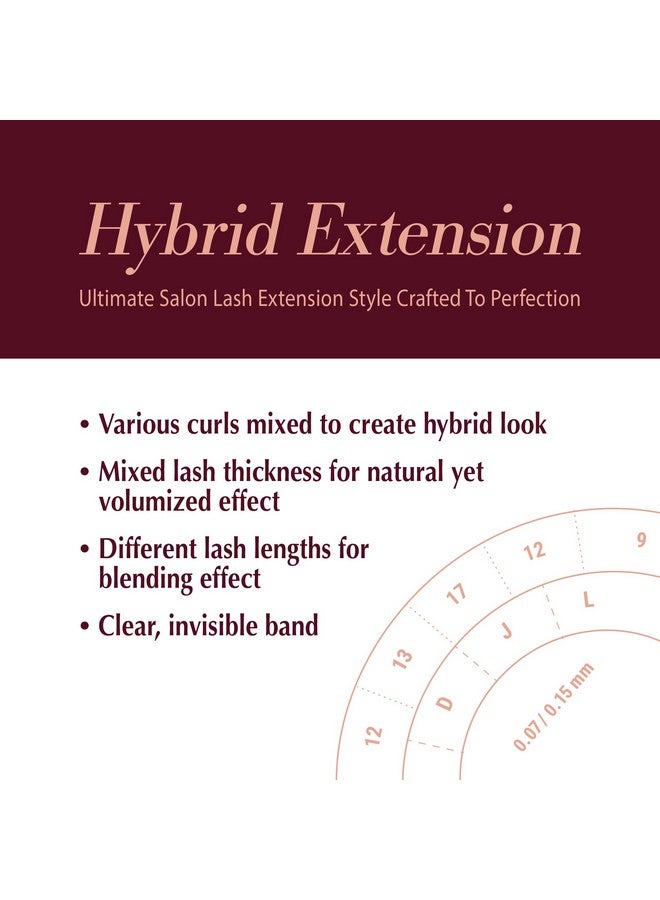 Ienvy Extension False Lashes Hybrid Salon Lash Clear Invisible Band Strip Natural Look Mixed Volume Curl Eyelashes Wispy Fluffy Cat Eye Fake Lashes (Spiky) - Image 3