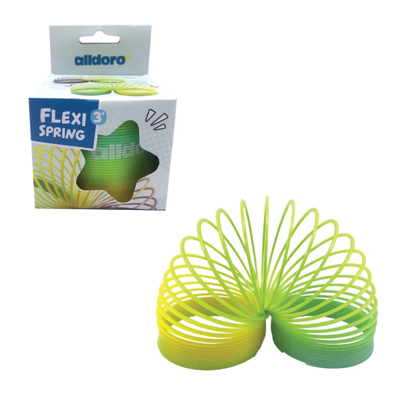 alldoro Flexi Rainbow Spring Toy | Ø7.4cm | Flexible Plastic | Walks Down Stairs | Fidget Toy for Kids Age 3+ Party Favor - Image 1