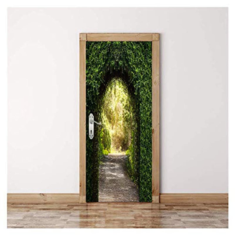 SCPmarts Create Your Desire SCPmarts Create Your Desire Vinyl Wall Door Furniture Sticker Green Gate Self Adhesive Wall Paper 76 cm x 198 cm 91 cm x 213 cm