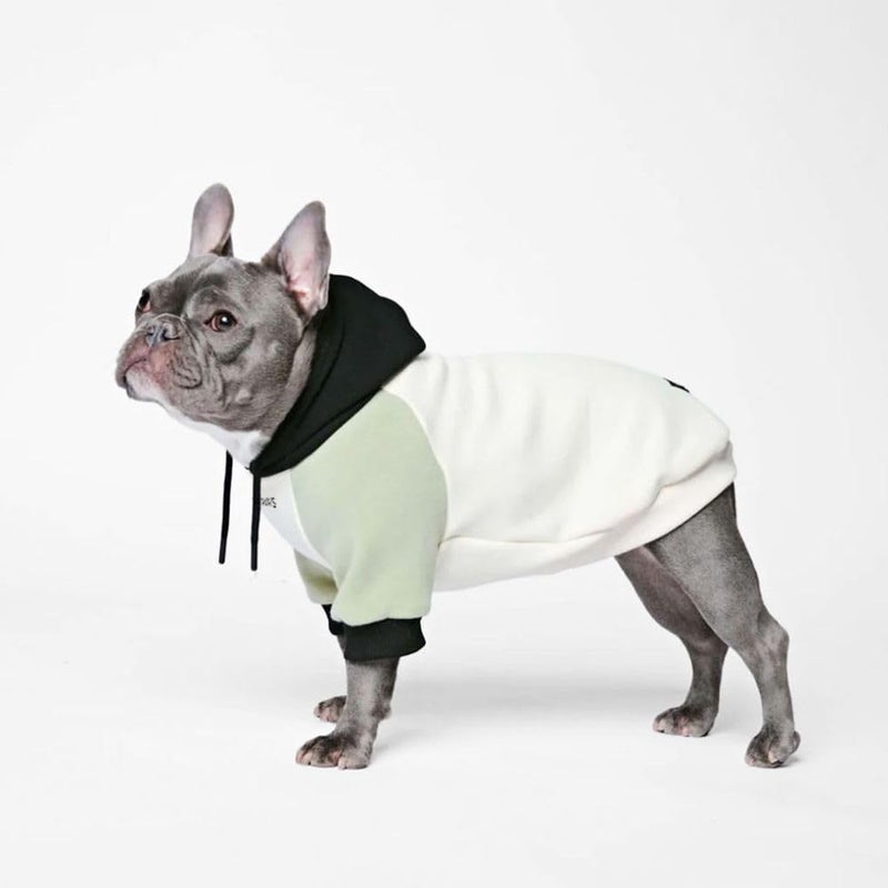 Spark Paws Dog Hoodie Premium Dog Sweater for Small Medium and Large Dogs Warm Outfits for French Bulldogs Pitbull Puppy Winter Jacket Alternative Olive Cream XL - Image 2