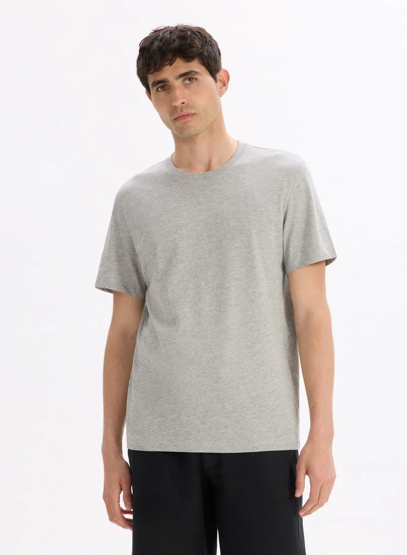 Celio Tebase Grey Mel Short Sleeves Tshirt