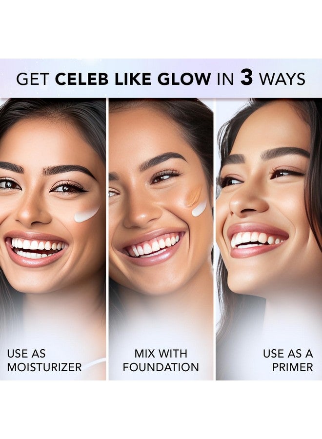 Facescanada كريم فيسيز كندا ستروب الفضي، 30 مل، برايمر + هايلايتر + مرطب، زبدة الشيا وحمض الهيالورونيك، ترطيب مكثف، بشرة ندية مشعة لا تشوبها شائبة، قاعدة مكياج مضيئة ومتوهجة - Image 3