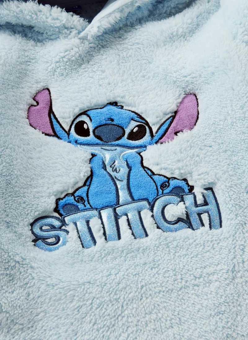 ماتلان Disney Girls Blue Stitch Fleece Pyjama Set