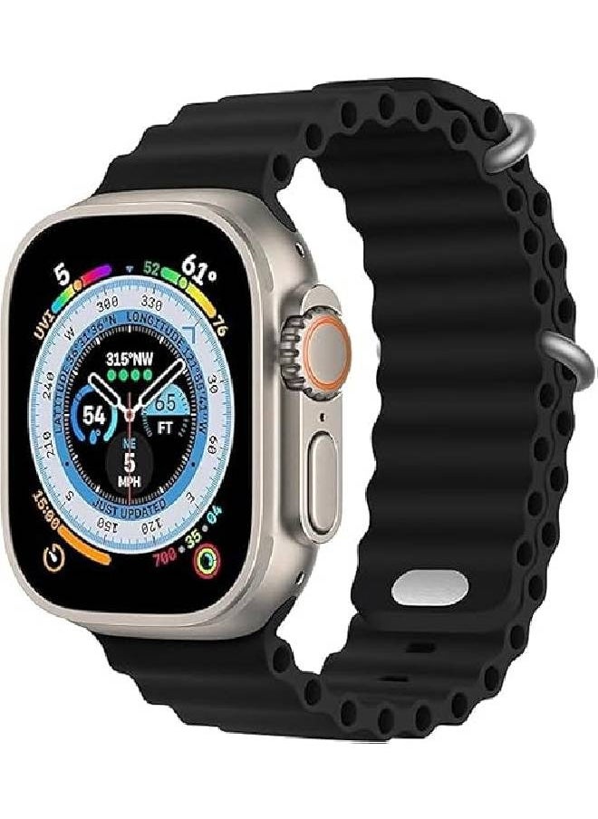 Generic Soft Silicone Sport Band Replacement Strap for Apple Watch Ultra2/Ultra iWatch Series  - Image 1