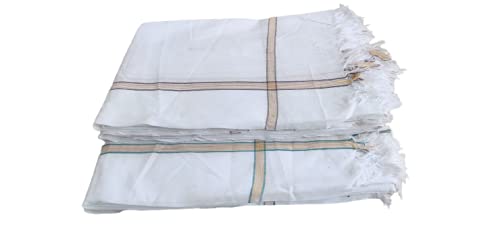 ASH Traders Sircilla Khadi Pure Cotton Bath Towels Suitable for All Men and Women (Set of 6 pcs White, 36 * 72 Inches, Large) - Image 4