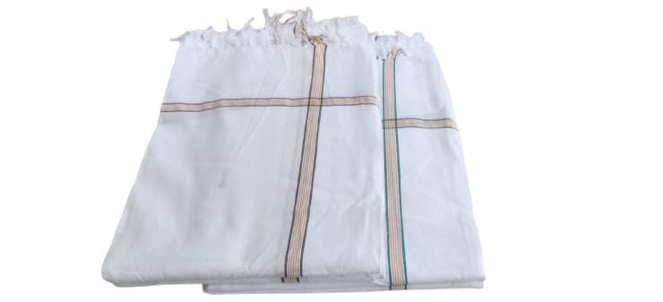 ASH Traders Sircilla Khadi Pure Cotton Bath Towels Suitable for All Men and Women (Set of 6 pcs White, 36 * 72 Inches, Large) - Image 3