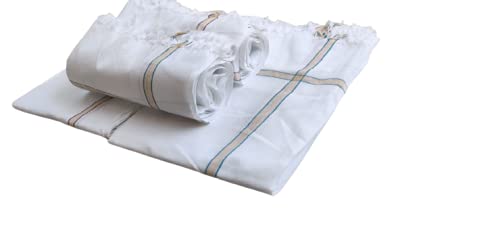 ASH Traders Sircilla Khadi Pure Cotton Bath Towels Suitable for All Men and Women (Set of 6 pcs White, 36 * 72 Inches, Large) - Image 2