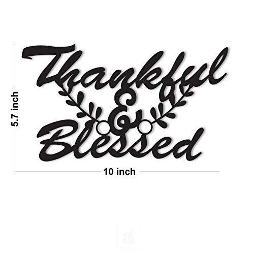 Art Street Thankful & Blessed MDF Plaque Painted Cutout Ready to Hang Home Décor, Wall Décor, Wall Art, Decorative MDF Plaque For Home & Wall Decoration-Size 5.7 X 10 Inches - Image 2