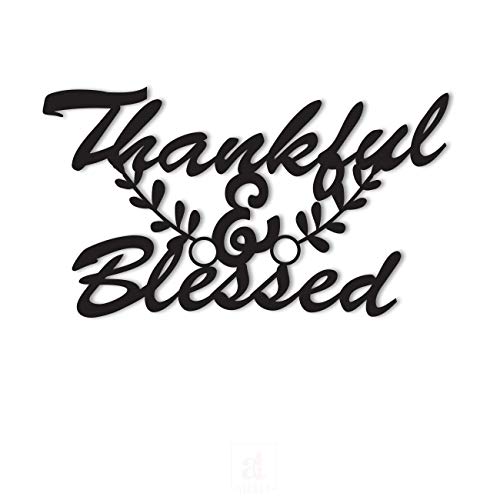 Art Street Thankful & Blessed MDF Plaque Painted Cutout Ready to Hang Home Décor, Wall Décor, Wall Art, Decorative MDF Plaque For Home & Wall Decoration-Size 5.7 X 10 Inches - Image 3