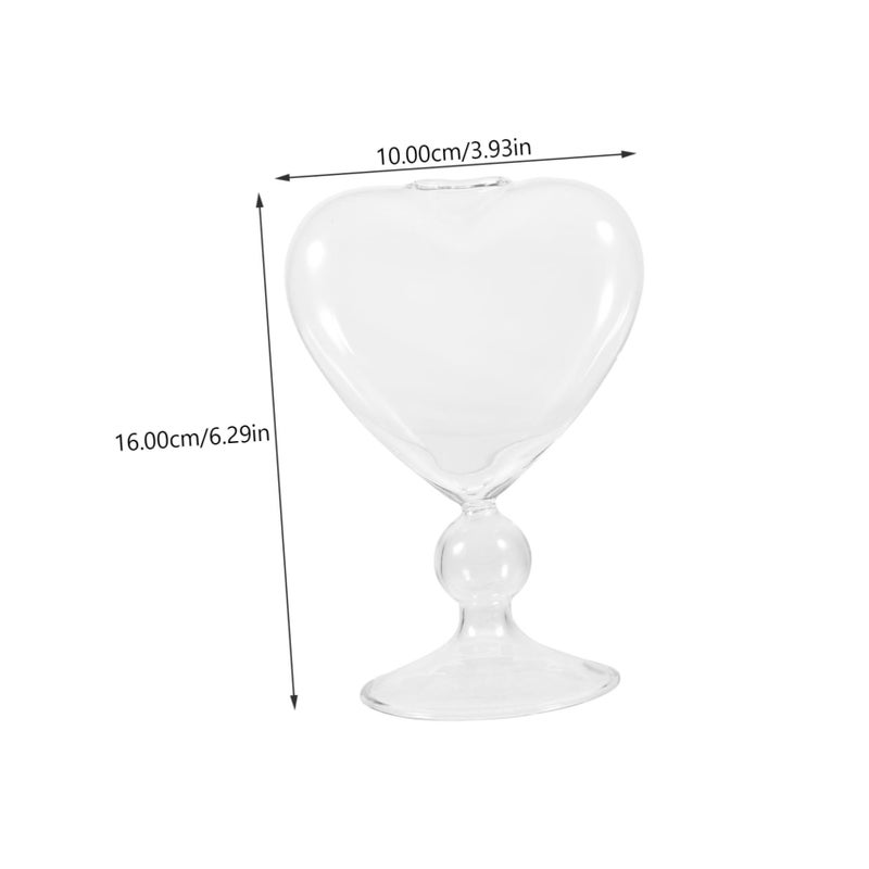 Heart Shaped Cocktail Glasses Set with Straws for Wine and Juice Parties - Image 3