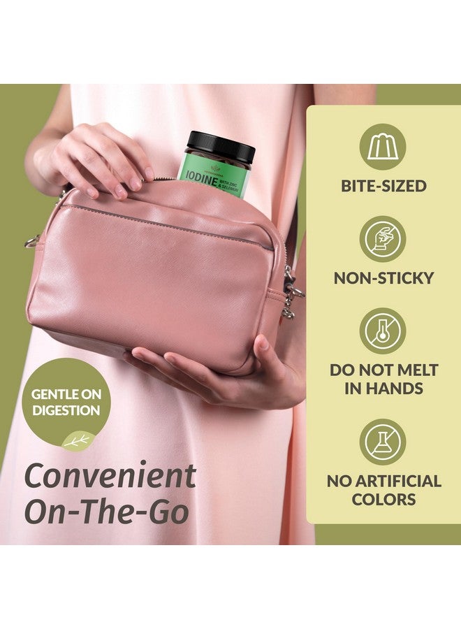 HERBAMAMA Iodine Gummies - Potassium Iodine, Zinc & Selenium for Immune Defense & Brain Support - Vegan, Non-GMO Immune Support Supplement - 60 Pectin-Based Apple-Flavored Chews - Image 5