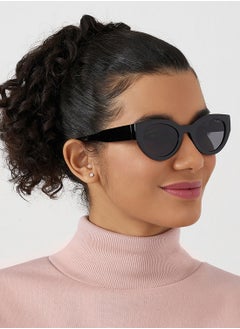 Blackout Raw,Women Sunglasses, Cat Eye Sunglasses, UV Protection: UV400 (Black,Grey)  - Image 5
