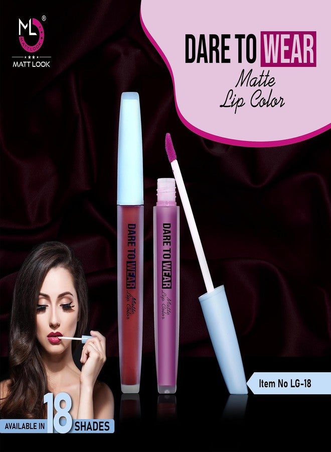 MATT LOOK Dare To Wear Matte Lip Color Lipstick|Highly Pigmented|Waterproof|Flawless Finish|Long Lasting|Matte Nude Colors|Non Transfer|Smudge Free|Long Lasting- Beloved(3.5ml) - Image 5