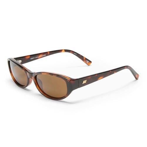 Le Specs Don't Cha Sunglasses - Tort, Oval, Unisex, Minimalist Y2K Style - Image 1