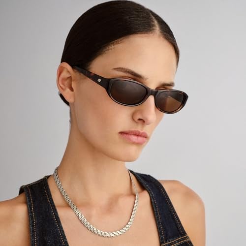 Le Specs Don't Cha Sunglasses - Tort, Oval, Unisex, Minimalist Y2K Style - Image 2