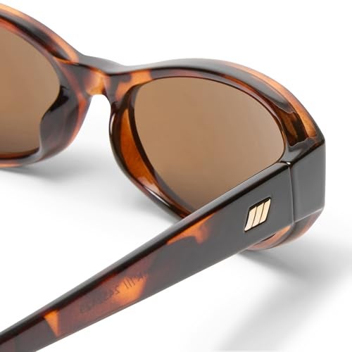 Le Specs Don't Cha Sunglasses - Tort, Oval, Unisex, Minimalist Y2K Style - Image 4