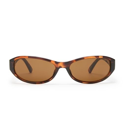 Le Specs Don't Cha Sunglasses - Tort, Oval, Unisex, Minimalist Y2K Style - Image 3