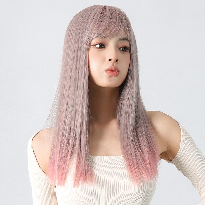 Long Straight Wig: Premium Synthetic Fiber Realistic Stylish Look - Comfortable Adjustable Straps Women's Fashion Wig for Party Costume Daily Style Switch - Image 5