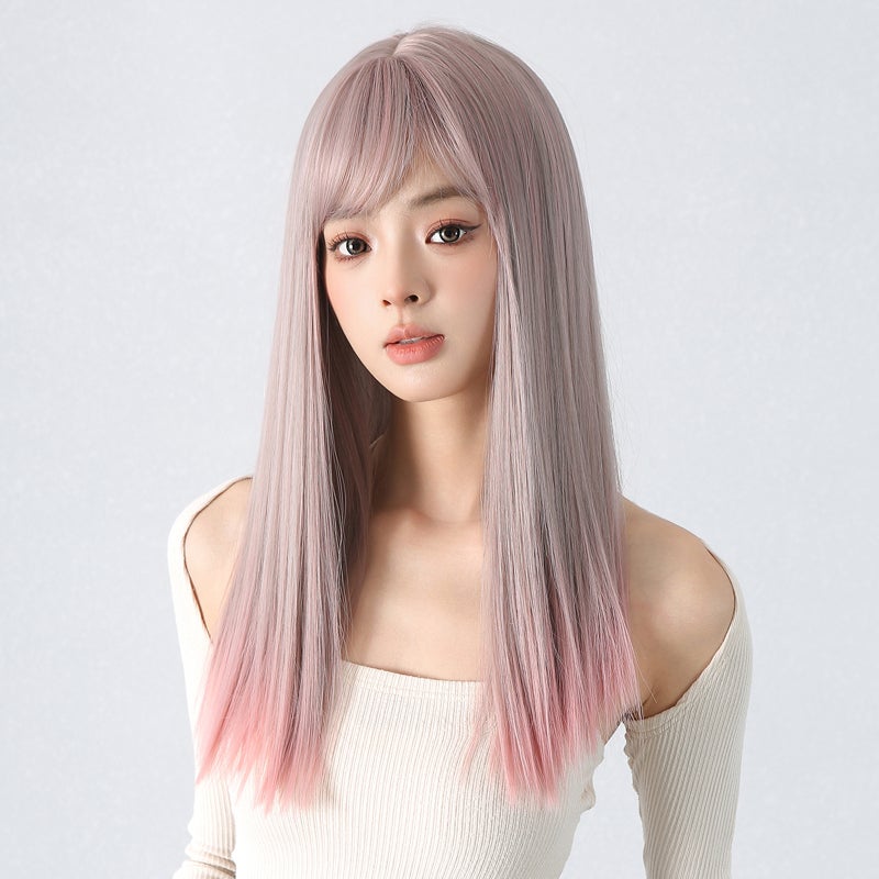 Long Straight Wig: Premium Synthetic Fiber Realistic Stylish Look - Comfortable Adjustable Straps Women's Fashion Wig for Party Costume Daily Style Switch - Image 2