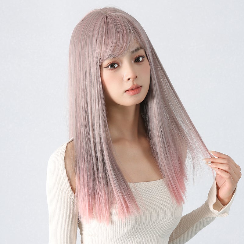 Long Straight Wig: Premium Synthetic Fiber Realistic Stylish Look - Comfortable Adjustable Straps Women's Fashion Wig for Party Costume Daily Style Switch - Image 3