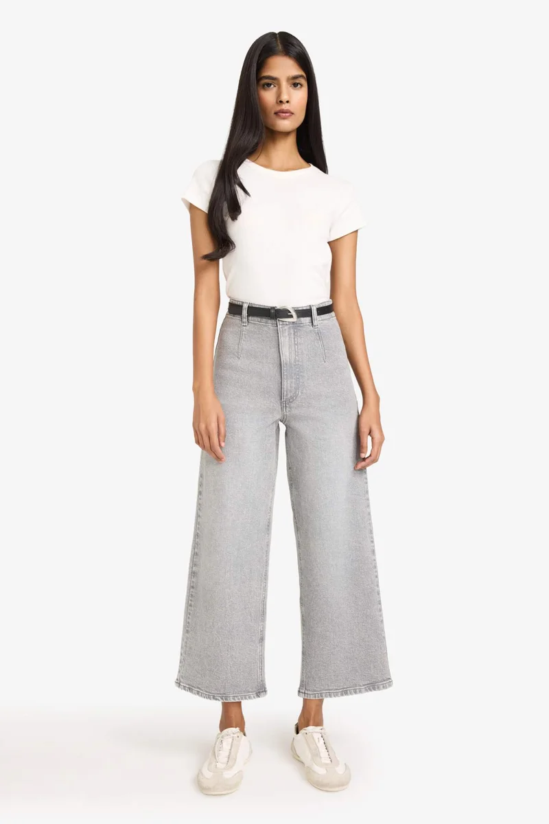 ديفاكتو Culotte Fit Regular Hem Jeans