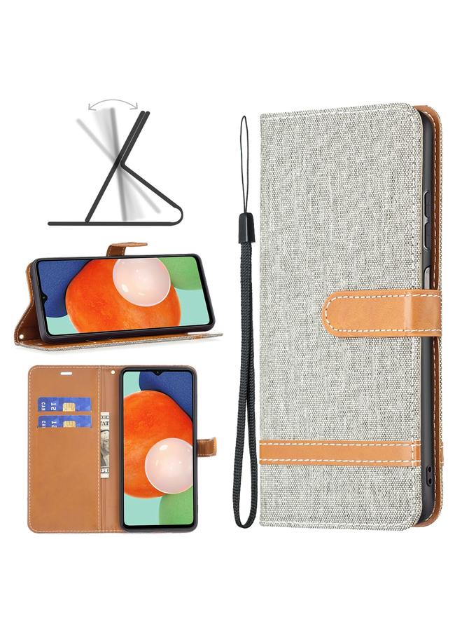 اس-توب جراب لهاتف Samsung Galaxy A13 4G مصنوع من الجلد بلون الدنيم المطابق للون - Image 1