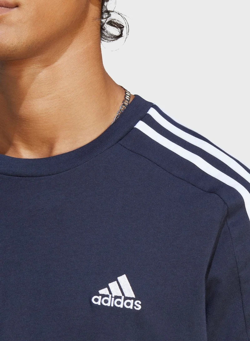 Adidas 3 Stripes Single Jersey T-shirt