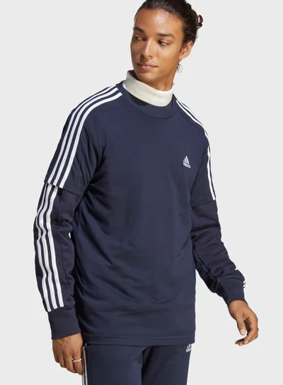 Adidas 3 Stripes Single Jersey T-shirt