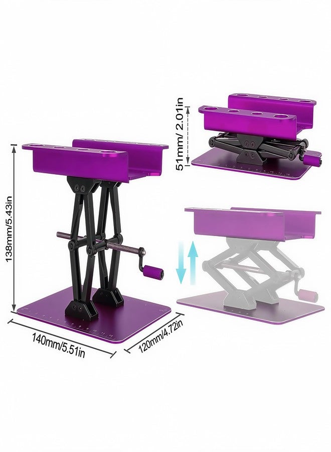AMK RC Car Stand, Aluminum Liftable Adjustable RC Car Work Stand, Repair & Display RC Stand for Traxxas TRX4 Axial Arrma Redcat Losi 1/8 1/10 1/12 1/14 1/16 1/18 1/24 RC Car (Purple) - Image 3