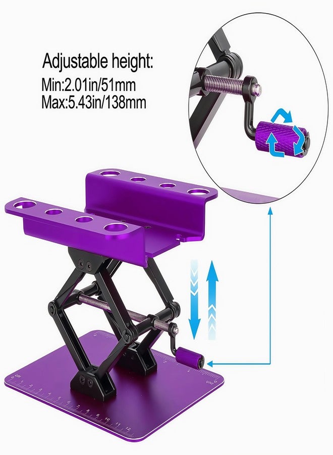 AMK RC Car Stand, Aluminum Liftable Adjustable RC Car Work Stand, Repair & Display RC Stand for Traxxas TRX4 Axial Arrma Redcat Losi 1/8 1/10 1/12 1/14 1/16 1/18 1/24 RC Car (Purple) - Image 4