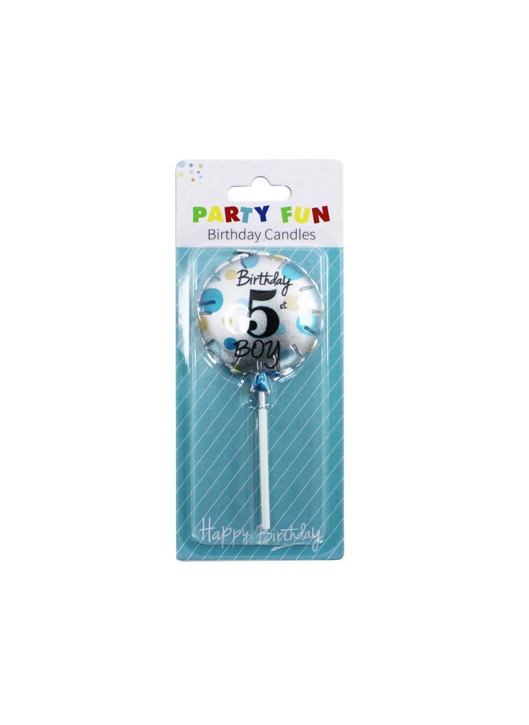 PARTY FUN Happy Birthday Number Candle No.[5] 5Cm. 