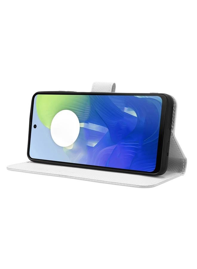 اس-توب جراب لهاتف Motorola Moto E14 / G04s / G24 Power جراب هاتف من الجلد بنسيج ماسي - Image 5