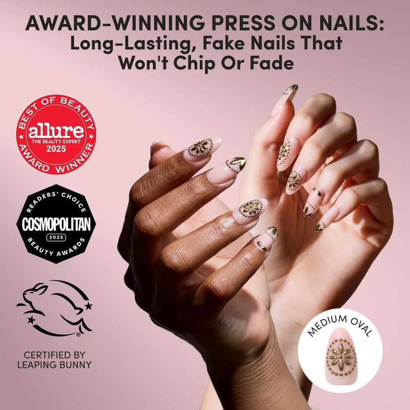 Glamnetic Press On Nails - Athenian Gold Practical build - Image 2