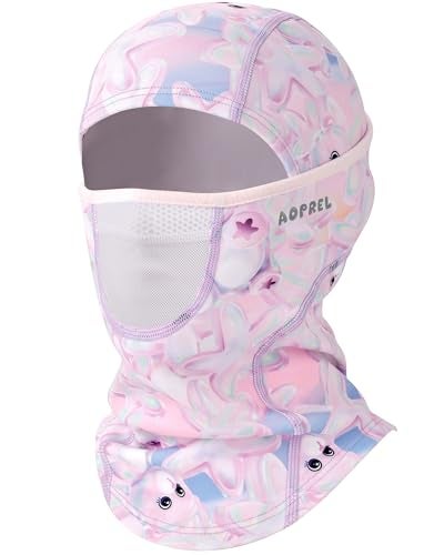 AOPREL Kids Balaclava Ski Mask with Breathable Holes, Windproof Fleece Full Face Mask for Cold Weather Boys Girls - Image 1