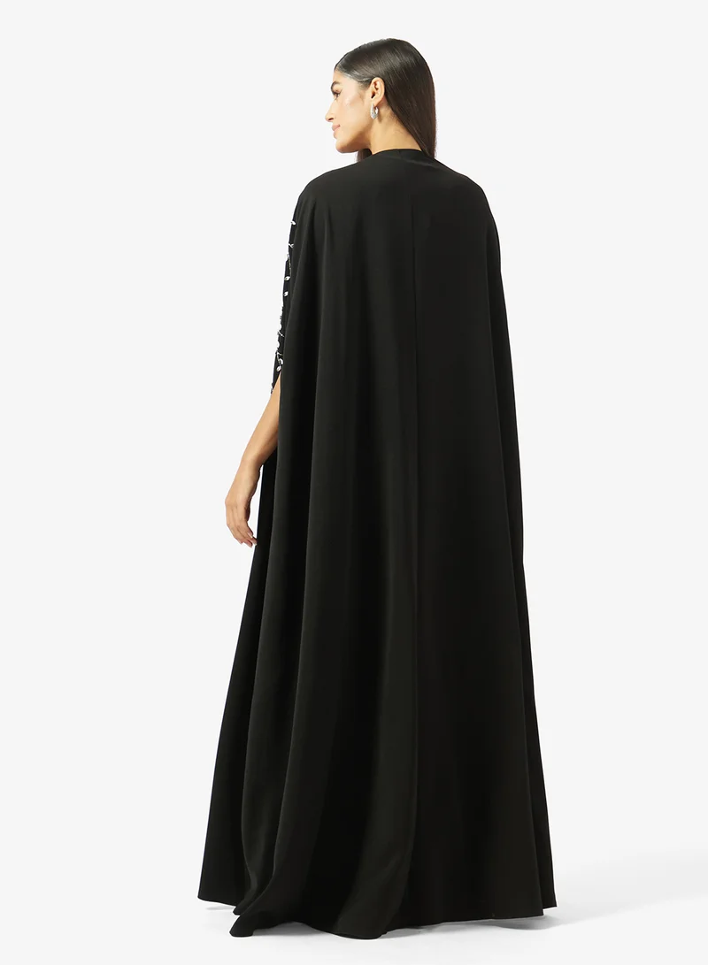 Akadia Fashion  EMBELLISHED CAPE 2PCS CREPE DRESS for Women | Best Price UAE