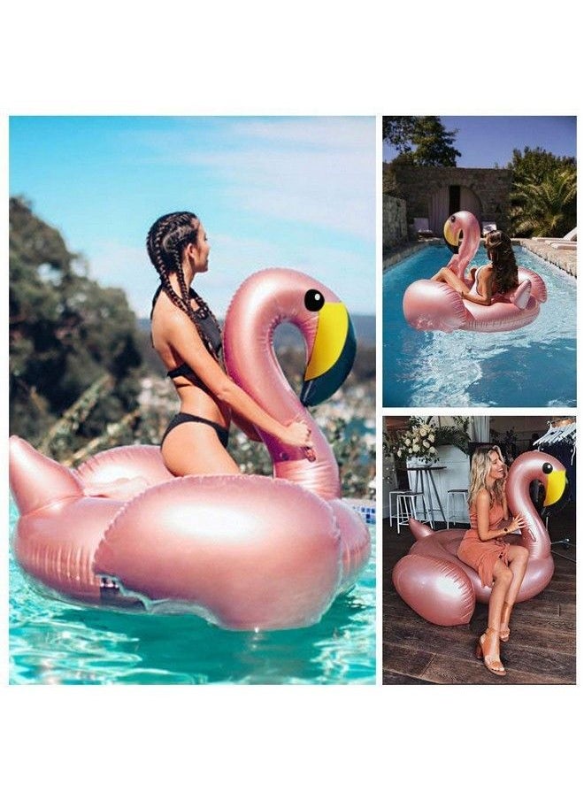 Jasonwell - Giant Inflatable Flamingo Pool Float With Fast Valves Summer Beach Swimming Pool Floatie Lounge Floating Raft Party Decorations Toys For Adults Kids Xlarge - Image 1
