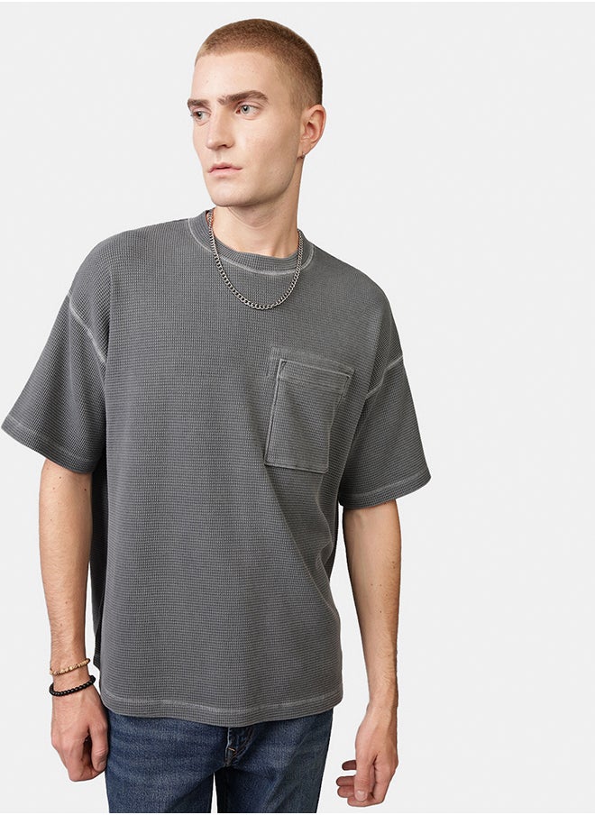 American Eagle AE Utility Oversized Waffle Tee  - Image 1