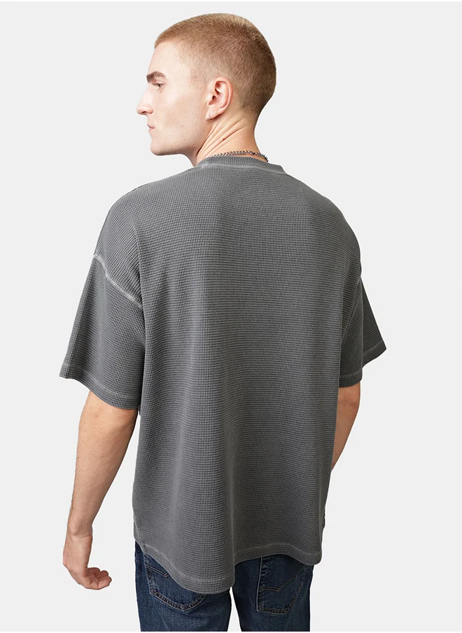 امريكان ايجل AE Utility Oversized Waffle Tee