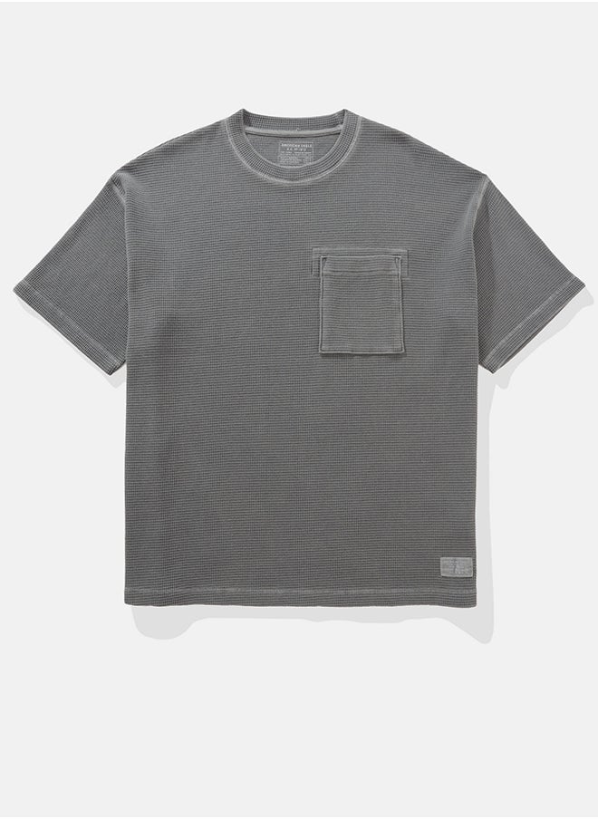 American Eagle AE Utility Oversized Waffle Tee  - Image 4