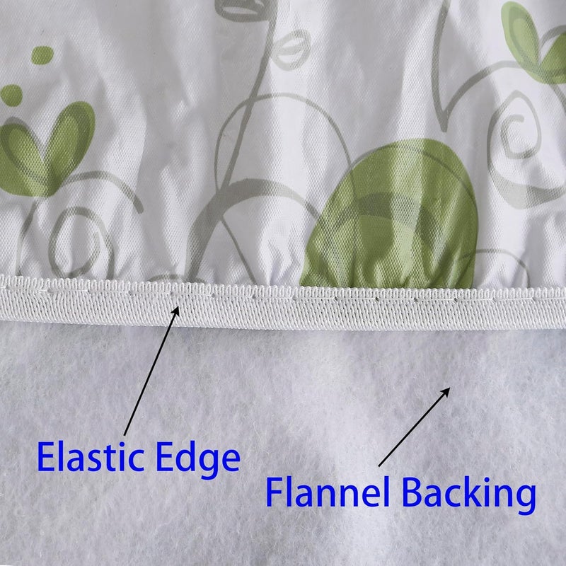 Walrus Round Vinyl Fitted Tablecloth with Flannel Backing Elastic Edge Design Table Cover Waterproof Oil-Proof PVC Table Cloth Stain-Resistant Best for 57"-66" Round - Image 5