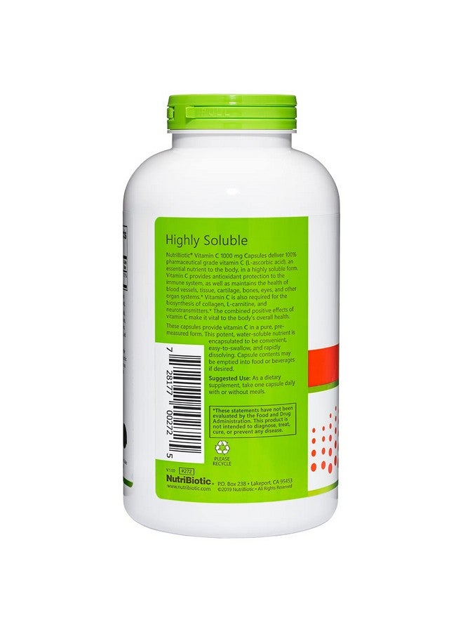 NutriBiotic - Vitamin C 1000 Mg Capsules, 500 Count | Essential Immune, Antioxidant & Collagen Support Supplement | Pharmaceutical Grade L-Ascorbic Acid, 1000 Mg Per Serving | Gluten & GMO Free - Image 2