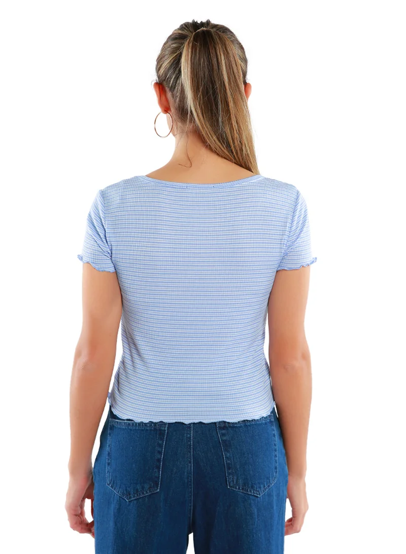 London Rag Blue Striped Summer Top