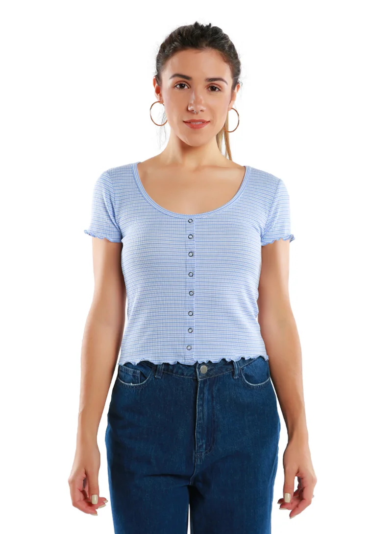 London Rag Blue Striped Summer Top